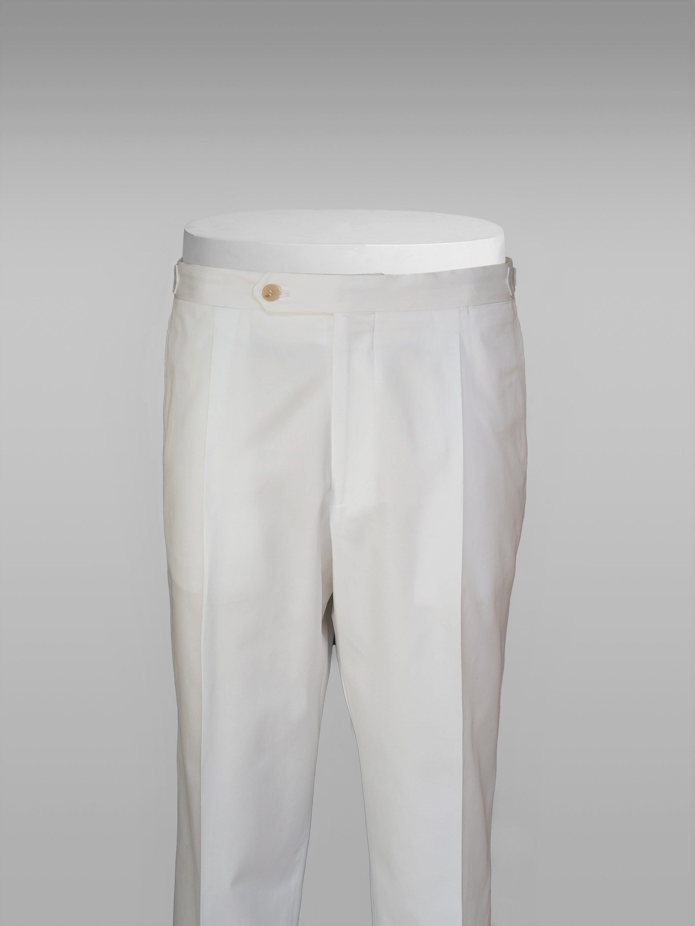 pantaloni bianchi in cotone supima